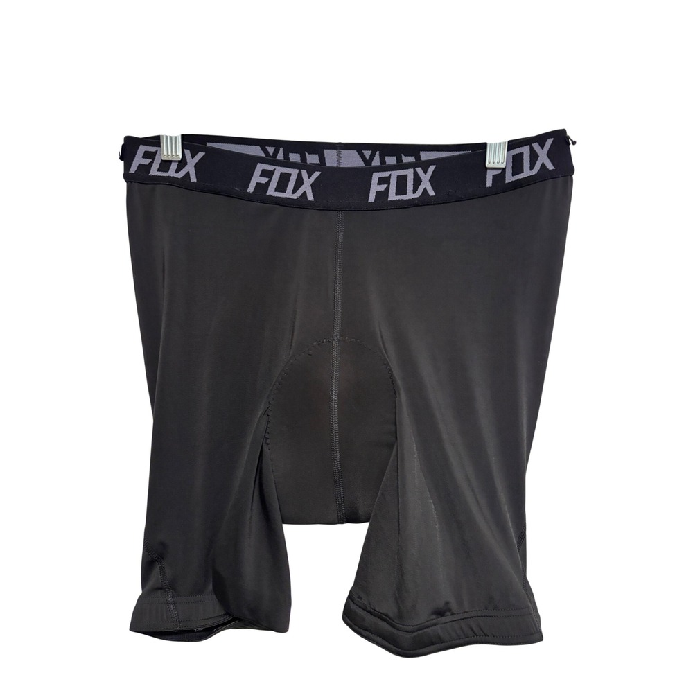 Fox Racing Mens Black Padded Cycling Liner Shorts MTB Bike Gear Size 34